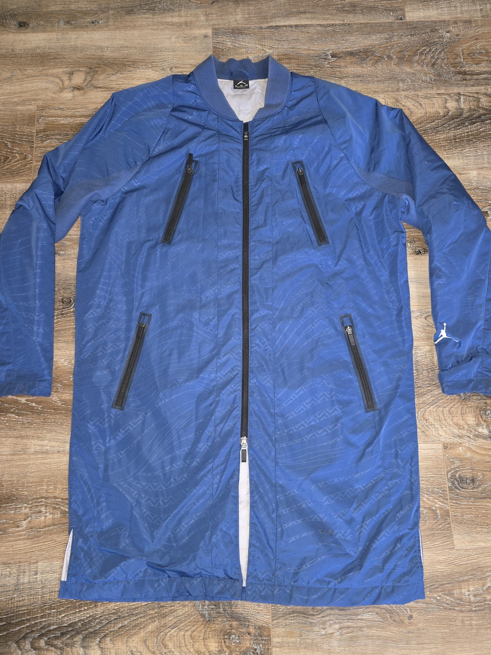 Air Jordan Adult XL Nike Insulated Parker French Blue Long Zip Jacket Pockets